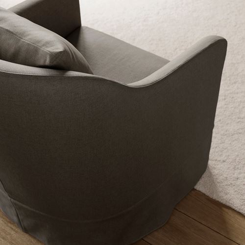 IKEA - NORDKROKEN, rocking and swivel chair, gransel grey-brown