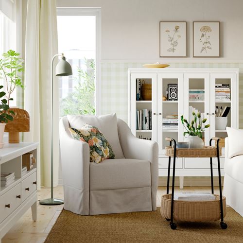 IKEA - NORDKROKEN, rocking and swivel chair, gransel grey-brown