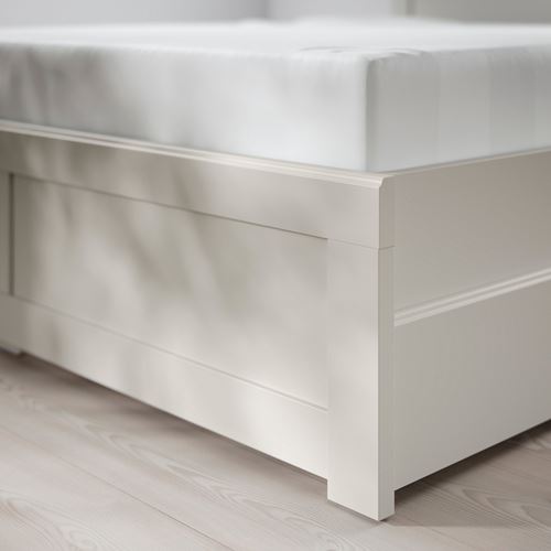 IKEA - FAGELFJALLET/LÖNSET, tek kişilik karyola, kırık beyaz, 90x200 cm