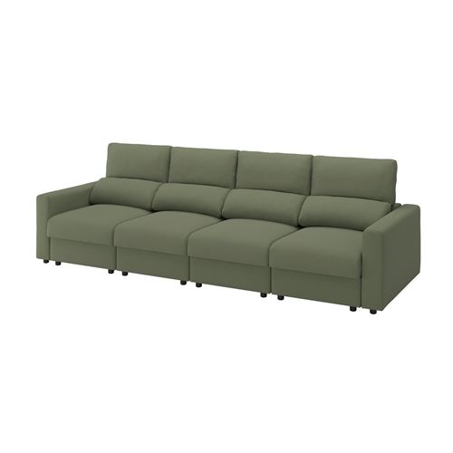 IKEA - MALMKÖPING, 4 seat sofa, tibbleby gray-green