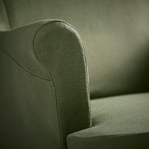 IKEA - STRANDMON, armchair cover, naggen grey-green