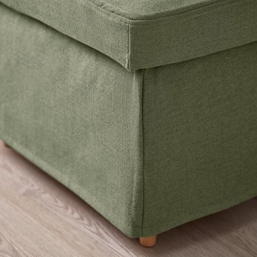 IKEA - STRANDMON, cover for pouffe with storage, naggen grey-green