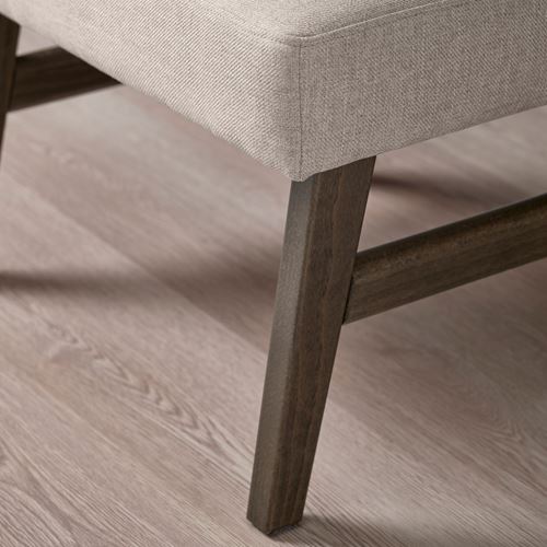 IKEA - EKENASET, footstool, walnut effect-kilanda light beige