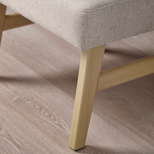 IKEA - EKENASET, footstool, oak effect-kilanda light beige