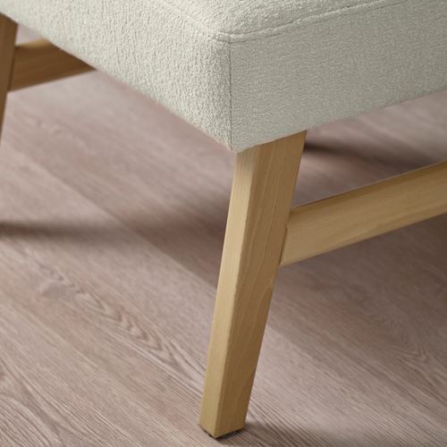 IKEA - EKENASET, footstool, oak effect-axvall off-white