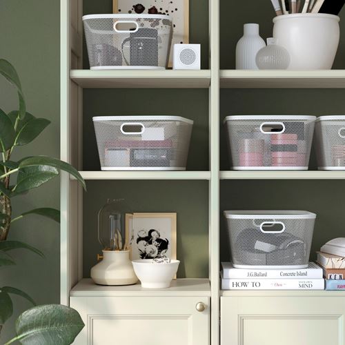 IKEA - SLATTERANG, basket, off white, 25x32x15 cm