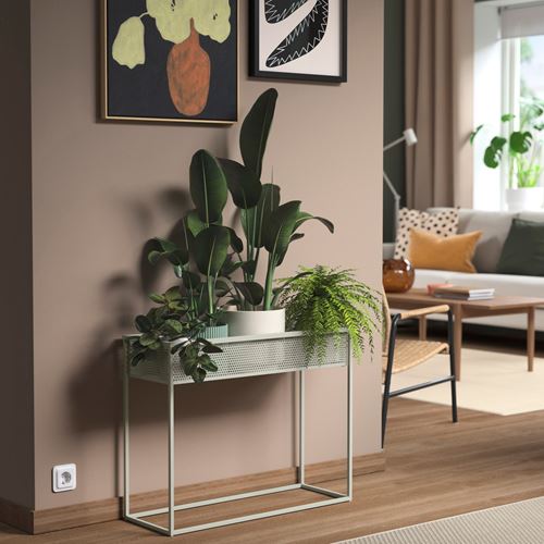 IKEA - BLAKRAKA, plant stand, light grey/beige, 59 cm