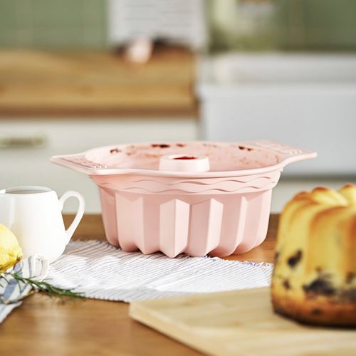 IKEA - BAKTIDER, silikon kek kalıbı, soluk pembe, 22 cm