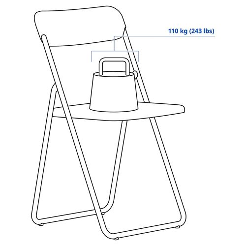 IKEA - VIHALS, folding chair, black