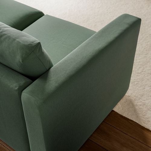 IKEA - VIMLE, uzanma koltuklu 3'lü kanepe, Knaback gri-yeşil