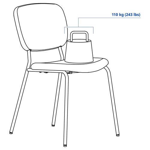 IKEA - LISABO/VIHALS, mutfak masası takımı, dişbudak kaplama-Tibbleby bej gri, 4 sandalyeli