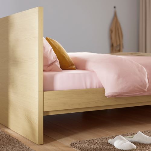 IKEA - STORKLINTA, double bed, oak effect, 140x200 cm