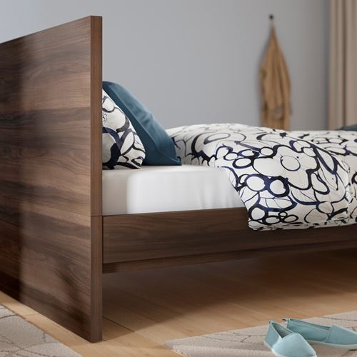 IKEA - STORKLINTA, single bed, oak effect-dark brown, 90x200 cm