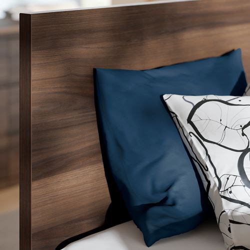 IKEA - STORKLINTA, double bed, oak effect-dark brown, 140x200 cm