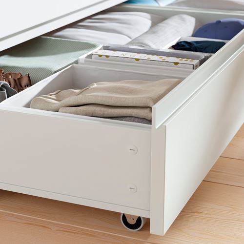 IKEA - STORKLINTA, bedside drawer, white, 200 cm