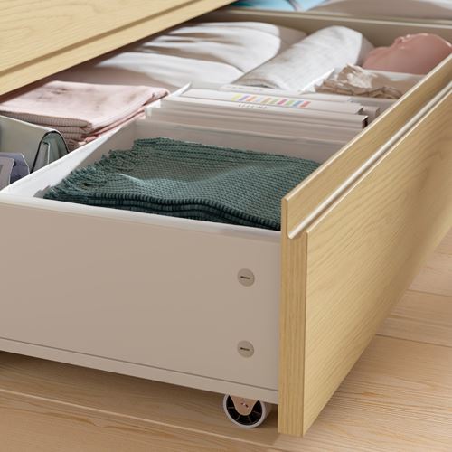 IKEA - STORKLINTA, bedside drawer, oak effect, 200 cm