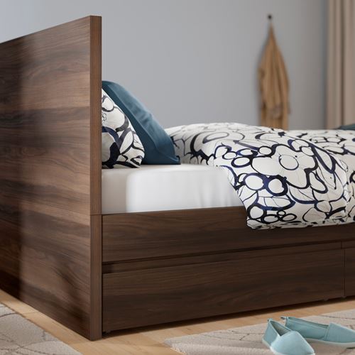 IKEA - STORKLINTA, single bed, oak effect-dark brown, 90x200 cm