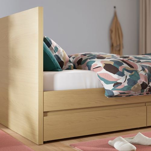 IKEA - STORKLINTA/LÖNSET, single bed, oak effect, 90x200 cm