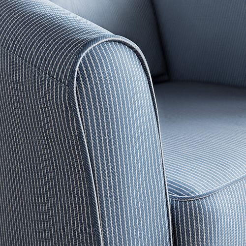 IKEA - TULLSTA, armchair cover, Sjölyckan dark blue-beige