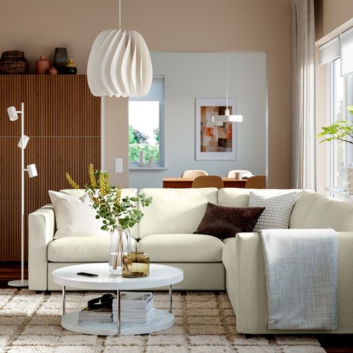 IKEA - VIMLE, 4-seat corner sofa, Johanneshov brown-beige