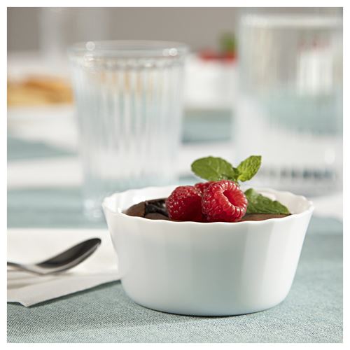 IKEA - FISKTARNA, sufle kabı, beyaz, 11 cm
