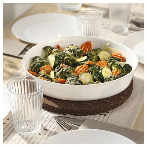 IKEA - FISKTARNA, oven/serving dish, white, 28 cm