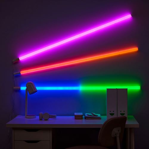 IKEA - FÖRLIG, LED'li yer/duvar lambası, beyaz, 132 cm