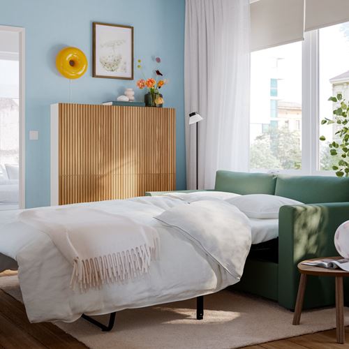 IKEA - VIMLE, 2-seat sofa-bed, Knaback grey-green