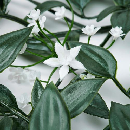 IKEA - SMYCKA, artificial wreath, white, 1.5 m