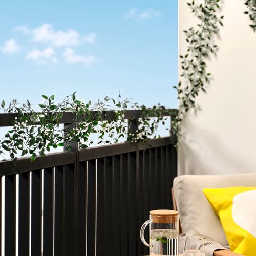 IKEA - SMYCKA, artificial wreath, white, 1.5 m