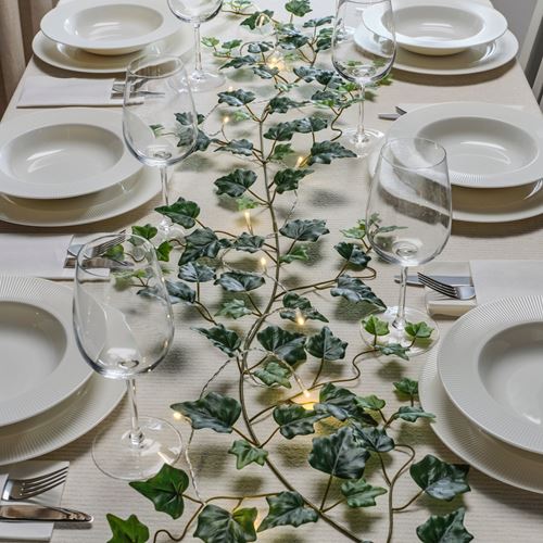IKEA - SMYCKA, artificial wreath, green, 1.4 m