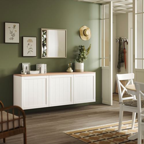 IKEA - BESTA, wall cabinet, white, PIPMAKARE