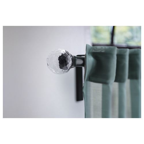 IKEA - SOLBLOMMOSSA, finials, Black-glass, 8.7 cm