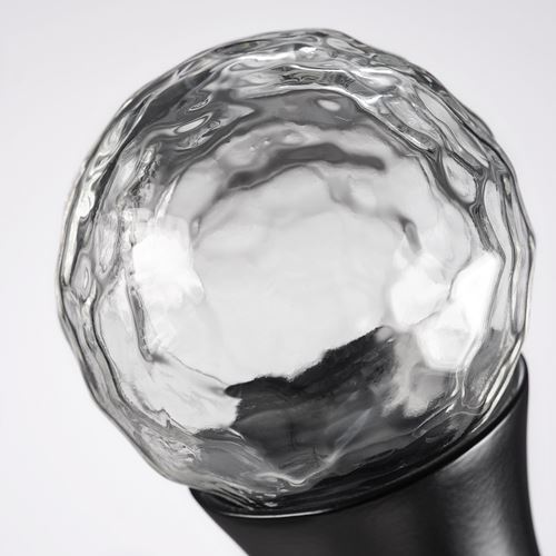 IKEA - SOLBLOMMOSSA, finials, Black-glass, 8.7 cm
