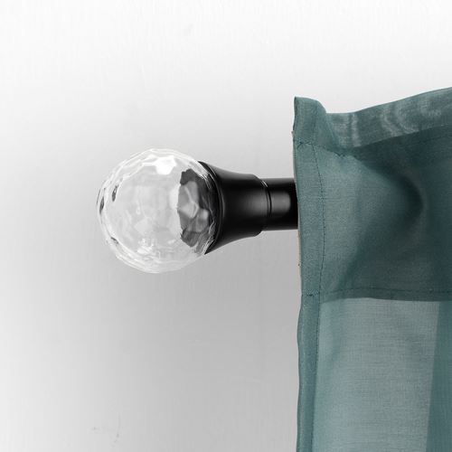 IKEA - SOLBLOMMOSSA, finials, Black-glass, 8.7 cm