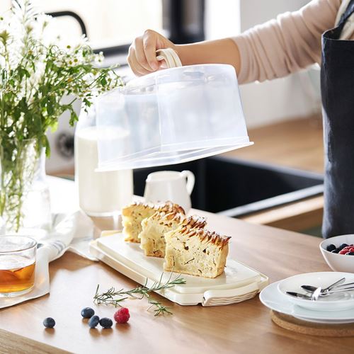 IKEA - BAKTIDER, cake carrier, white, 36x16 cm