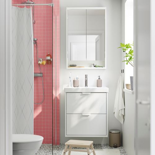 IKEA - HAVBACK/ORRSJÖN, lavabo dolabı kombinasyonu, beyaz, 62x49x69 cm