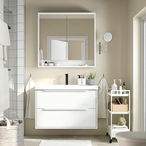 IKEA - HAVBACK/ORRSJÖN, wash-basin and cabinet, white, 102x49x69 cm