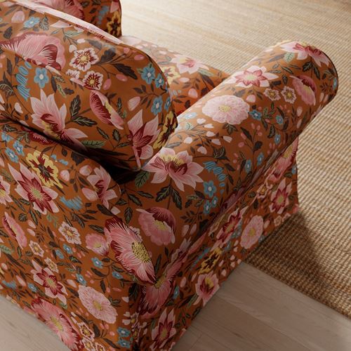 IKEA - EKTORP, armchair, mangbyn brown-multicolour