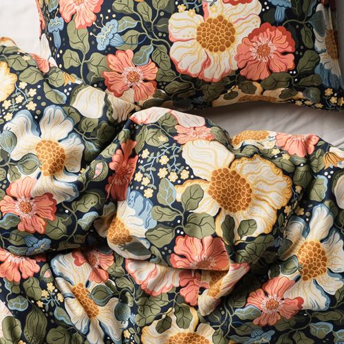 IKEA - ARENBOK, single duvet cover sets, dark blue, 150x200/50x60 cm