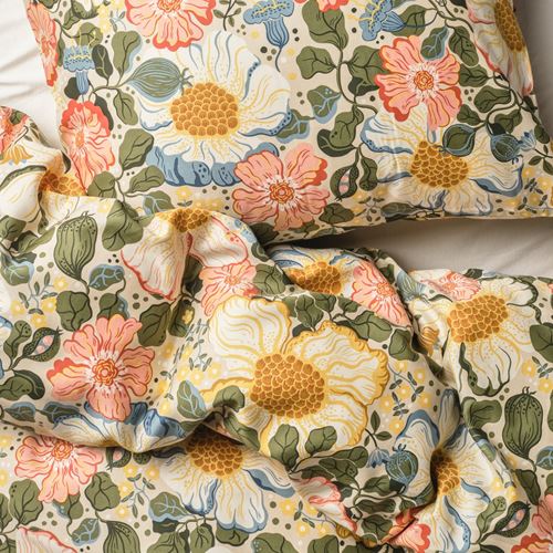 IKEA - ARENBOK, single duvet cover sets, beige, 150x200/50x60 cm