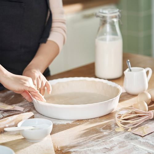 IKEA - FISKTARNA, fırın-servis kabı, beyaz, 26 cm