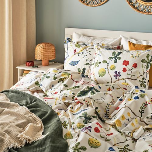 IKEA - KRONBUSKE, single duvet cover sets, light beige, 150x200/50x60 cm