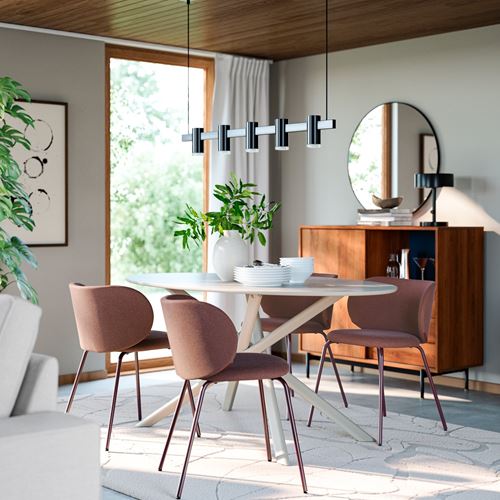 IKEA - KRYLBO, upholstered chair, Tibbleby dark red