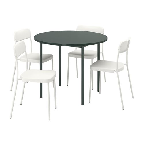 IKEA - IKEA PS 2026/VIHALS, mutfak masası takımı, yeşil-beyaz, 4 sandalyeli