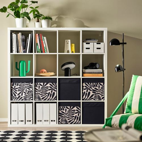 IKEA - DRÖNA, box, black-off-white, 33x38x33 cm