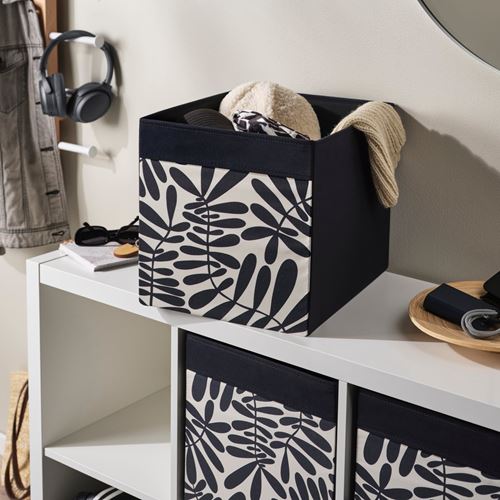 IKEA - DRÖNA, box, black-off-white, 33x38x33 cm