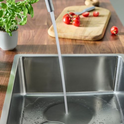 IKEA - MÖRKASJÖN, sink tap, metal color, 31 cm