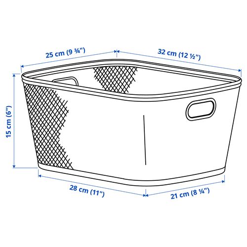IKEA - SLATTERANG, sepet, antrasit, 25x32x15 cm