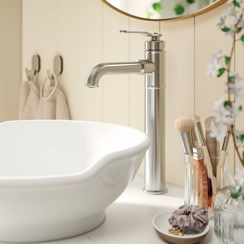 IKEA - TAKSJÖN, bath tap, metal color, 33 cm